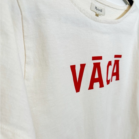 Madewell Off-White Vacay Boxy Tee, size Large - Picture 6 of 7